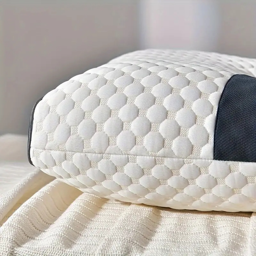 Ergonomic Knitted Cotton Massage Neck Pillow – Soft & Adjustable Orthopedic